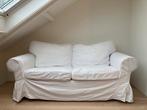 Tweezits bank met witte hoes (ikea), Huis en Inrichting, Ophalen, Gebruikt, 150 tot 200 cm, Tweepersoons