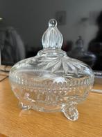 Kristallen schaal met deksel, Antiek en Kunst, Antiek | Glas en Kristal, Ophalen of Verzenden