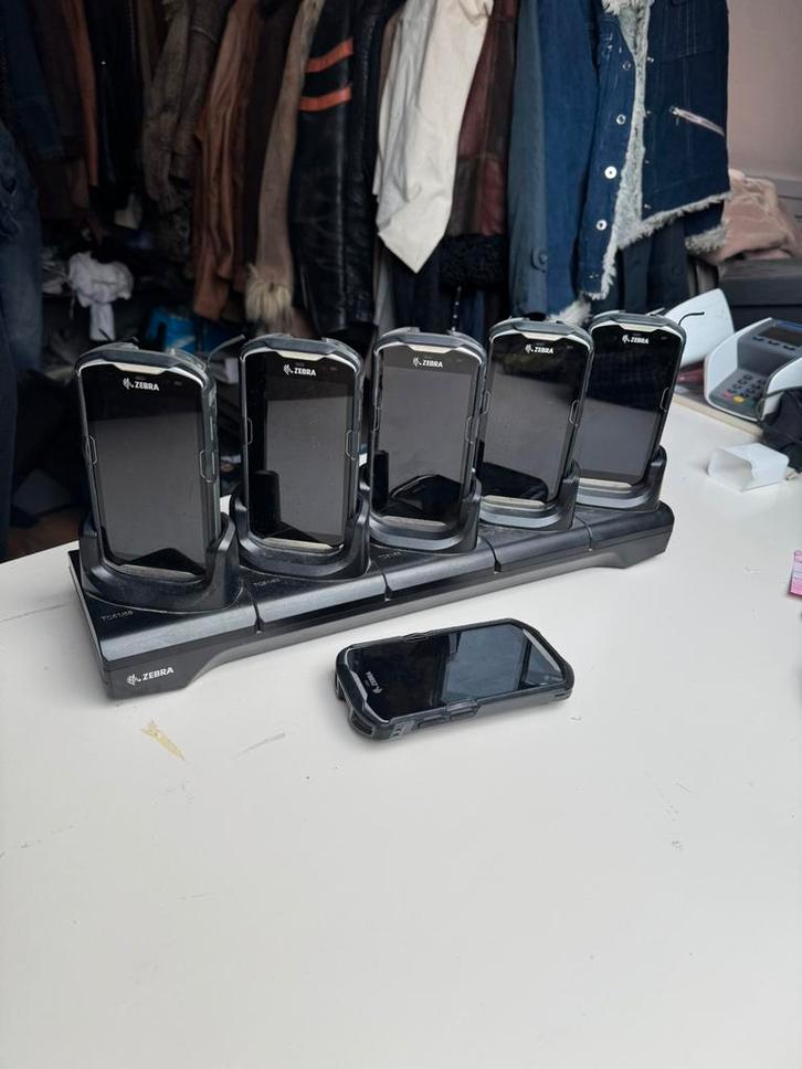 6 Zebra TC510K Android scanners + oplaadstation, Computers en Software, Scanners, Zo goed als nieuw, Barcodescanner, Android, Ingebouwde Wi-Fi