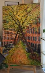 Schilderij Amsterdam, lomanstraat, Antiek en Kunst, Ophalen of Verzenden