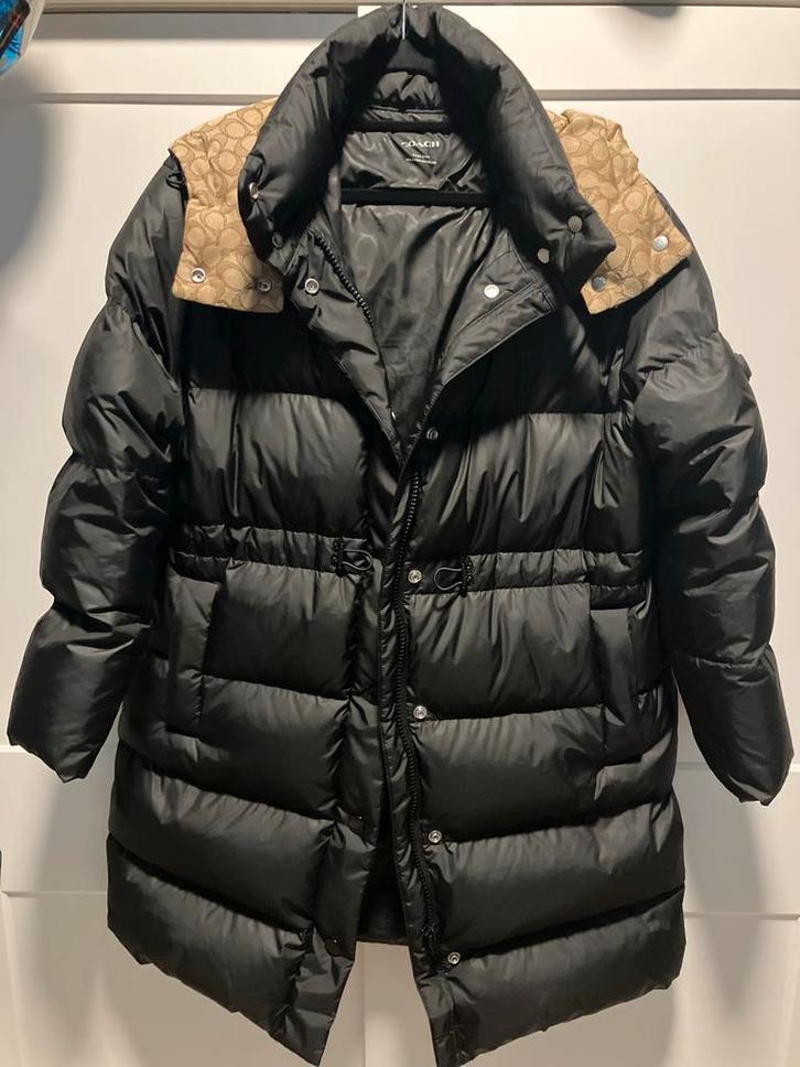 Coach Signature Mid Down Puffer (Medium), Kleding | Dames, Bodywarmers, Zo goed als nieuw, Maat 38/40 (M), Zwart, Ophalen of Verzenden