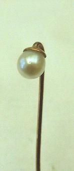 Dasspeld goud 18 kt parel., Ophalen of Verzenden, Goud, Overige typen