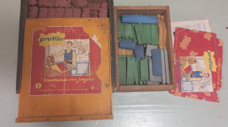 Profilo bouwdozen, Antiek en Kunst, Antiek | Speelgoed, Ophalen