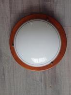 Plafonnière/plafondlamp donker beuken, Ophalen of Verzenden, Zo goed als nieuw