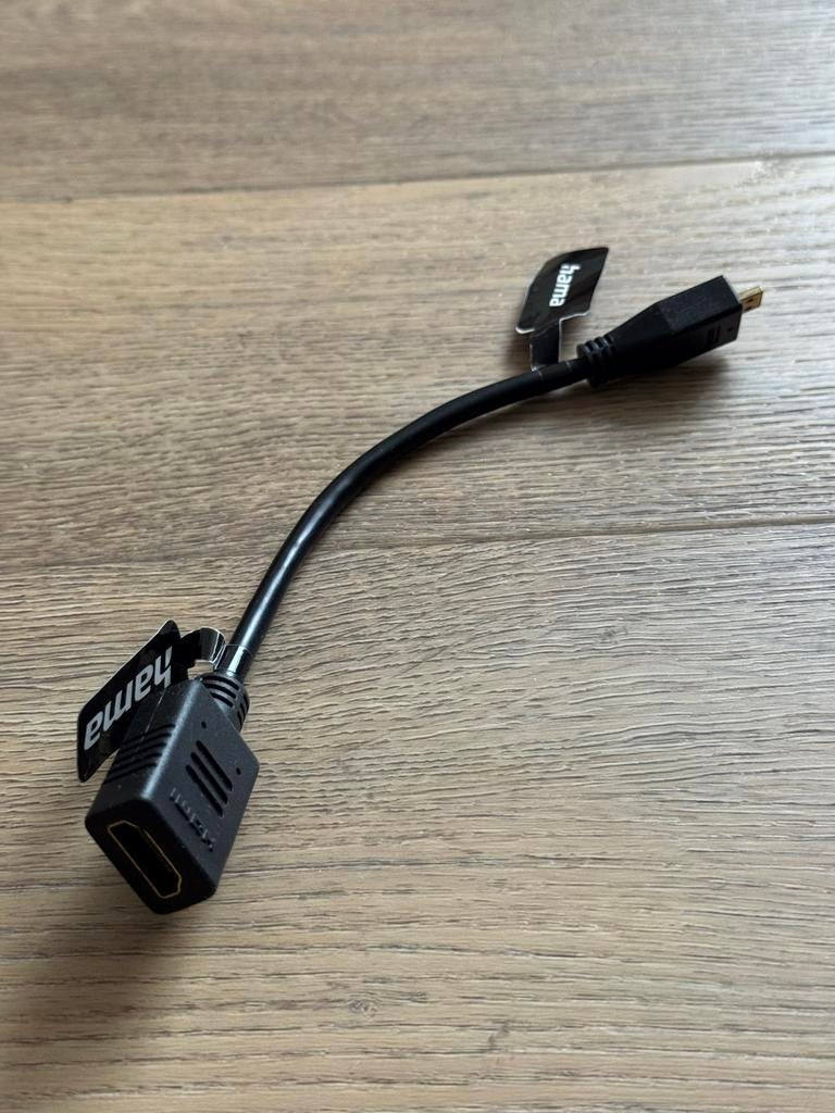 Hama 4K HDMI naar Micro HDMI Kabel, Ophalen of Verzenden, Nieuw, Minder dan 2 meter, HDMI-kabel