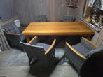 Tuinstoelen 5 st poly rattan grijs, Ophalen, Gebruikt