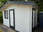 Te koop: Stevig houten tuinhuis 2 kamers 6 cm wanddikte, 6 m³ of meer, Ophalen of Verzenden, Overige houtsoorten, Blokken
