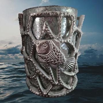 SALE, HURRICANE, sfeerlicht in zilverkleurig raw-metal  beschikbaar voor biedingen