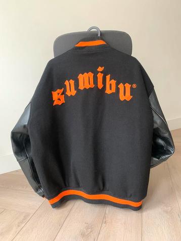 Sumibu Campus Varsity Jacket - Orange Black beschikbaar voor biedingen