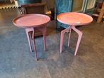 Set van 2 metalen bijzettafels, nieuw uit de doos, Minder dan 55 cm, Metaal of Aluminium, Nieuw, Onbekend