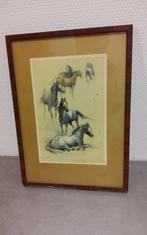 Prent/tekening in lijst met glas:35x26cm, Ophalen