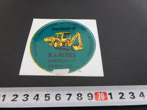 sticker America (L) H. v. Rengs loonbedrijf  04764-755, Verzamelen, Stickers, Zo goed als nieuw, Bedrijf of Vereniging, Ophalen