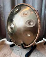 Prachtige Handpan goud D Kurd 10 noten met rugtas 432hz, Ophalen of Verzenden, Zo goed als nieuw, Melodische percussie