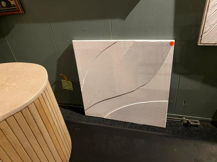 Wanddecoratie nieuw 90x90 spierwit of mat zwart mdf houtso, Huis en Inrichting, Woonaccessoires | Wanddecoraties, Nieuw, Ophalen