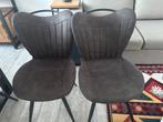 Set van 2 donkergrijs eetkamerstoelen, Twee, Nieuw, Ophalen of Verzenden, Metaal