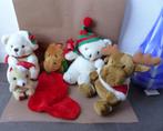 Kerst knuffels beer rendier pluche beren knuffel kerstbeer, Ophalen of Verzenden, Zo goed als nieuw, Beer