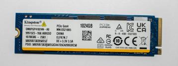 Kingston-SNV2S/1000G NV2 NVMe PCIe 4.0 SSD, 1TB beschikbaar voor biedingen