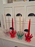 Mooi vintage lucite kaarsen met friedel kandelaars, Ophalen of Verzenden