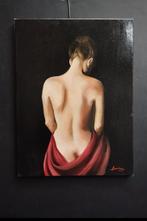 Olie schilderij op canvas de naakte vrouw, Ophalen of Verzenden