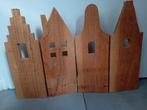 Houten Grachtenpanden - Decoratie, Huis en Inrichting, Ophalen of Verzenden