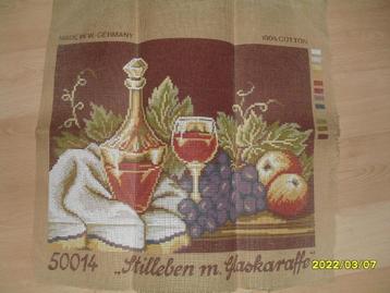 NIEUW Voorbedrukt stramien Stilleven 50014. Verkoop ook DMC beschikbaar voor biedingen