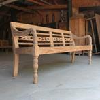 Antieke stationsbank RQ20 tuinbank terras Ibiza lounge Bali, Ophalen of Verzenden