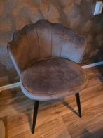 4 taupe eetkamerstoelen schelpenstoel, Ophalen, Zo goed als nieuw, Overige kleuren, Vijf, Zes of meer stoelen