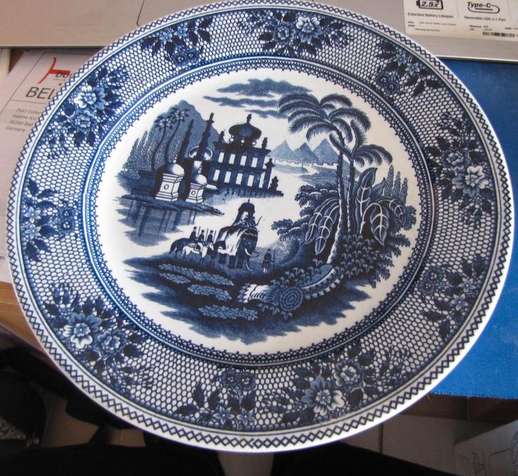 Wandbord Petrus regout decor Delhi 23cm, Antiek en Kunst, Antiek | Wandborden en Tegels, Ophalen