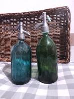 Oude spuitflessen. Blauw groen, Leuk als decoratie, Blauw, Aardewerk of Porselein, Ophalen of Verzenden, Zo goed als nieuw