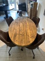 Ovale grenen eetkamer tafel 160 x 90 cm, Huis en Inrichting, Tafels | Eettafels, Ophalen, Nieuw, 50 tot 100 cm, Vijf personen of meer