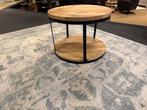 Salontafel rond Ø58 Mangohout/Metaal Direct/Leverbaar, Huis en Inrichting, Tafels | Salontafels, Ophalen, 50 tot 100 cm, Rond
