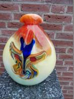 Mooie gave vlinder vaas glas., Ophalen, Zo goed als nieuw, Overige kleuren, Glas