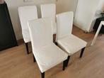 IKEA stoelen met witte hoes, Huis en Inrichting, Stoelen, Ophalen, Hout, Gebruikt, Wit