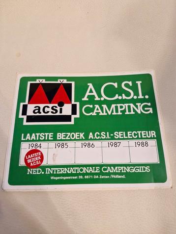 2305 ACSI Camping Selector Sticker - Vintage 1980s beschikbaar voor biedingen