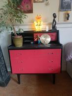 Antiek rood zwart kastje, Huis en Inrichting, Kasten | Ladekasten, Minder dan 50 cm, Gebruikt, 100 tot 150 cm, Japans