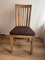 4 eiken eetkamerstoelen, Huis en Inrichting, Stoelen, Ophalen, Bruin, Vier