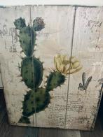 Schilderij cactus - hout, Ophalen of Verzenden
