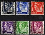 Nederlands Indië nr. 205-210 Koningin Wilhelmina gestempeld, Postzegels en Munten, Postzegels | Nederlands-Indië en Nieuw-Guinea