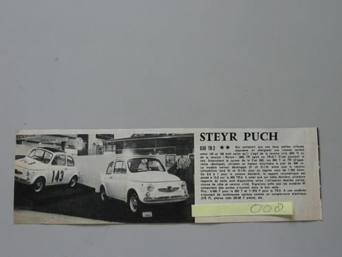 SP 008 Steyr-Puch 650 TR-2, knipsel 1966, Boeken, Auto's | Folders en Tijdschriften, Zo goed als nieuw, Overige merken, Ophalen of Verzenden