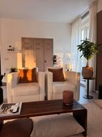 Creme kleur lederen fauteuils, Ophalen, Gebruikt, Leer