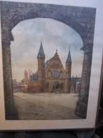 Ridderzaal den Haag, mooie gekl ets van Johan SCHERFT SCHEEN, Antiek en Kunst, Ophalen of Verzenden