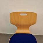 Ahrend houten werkstoelen  met blauwe zitting, Ophalen of Verzenden, Nieuw, Blauw