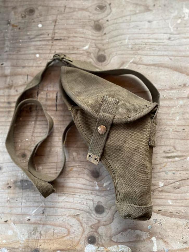 U.S. Army canvas holster uit WW2, Verzamelen, Militaria | Tweede Wereldoorlog, Landmacht, Amerika, Ophalen of Verzenden