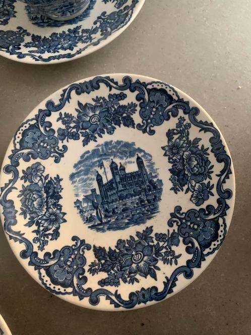 Delfts Blauw Kop en Schotel Set (4 stuks), Antiek en Kunst, Antiek | Servies los, Ophalen of Verzenden
