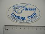 sticker oud Limbra trio orkest band retro muziek Someren, Verzenden, Zo goed als nieuw, Bedrijf of Vereniging