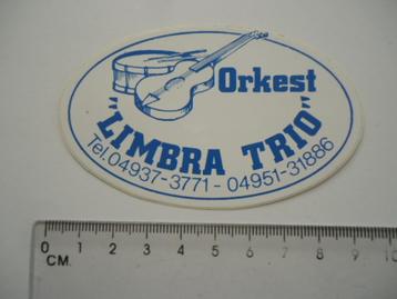 sticker oud Limbra trio orkest band retro muziek Someren  beschikbaar voor biedingen