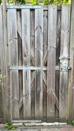 Schuttingdeur 90x180 cm, Tuin en Terras, Ophalen, Gebruikt, Hout, 1 tot 2 meter