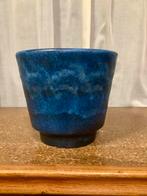 Vintage bloempot blauw/ zwart, Antiek en Kunst, Antiek | Keramiek en Aardewerk, Ophalen of Verzenden