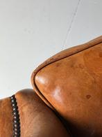 Schapenleren clubfauteuils 2x klassiek, Ophalen of Verzenden, Zo goed als nieuw, 75 tot 100 cm, Leer