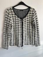 Enjoy, fluffy vestje, maat L, zwart wit, Maat 38/40 (M), Zwart, Enjoy, Ophalen of Verzenden